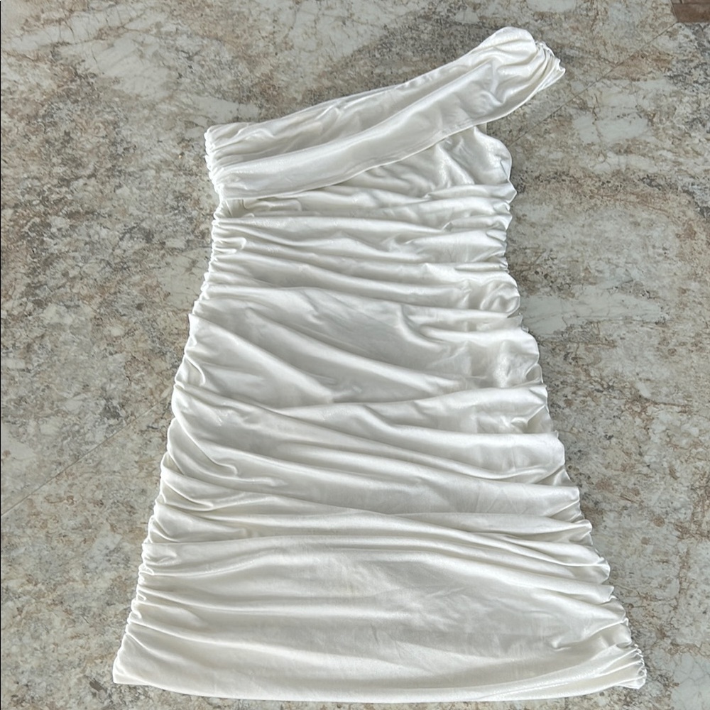 Bride to Be Party Dress! Frederick's of Hollywood One-Shoulder White Dress